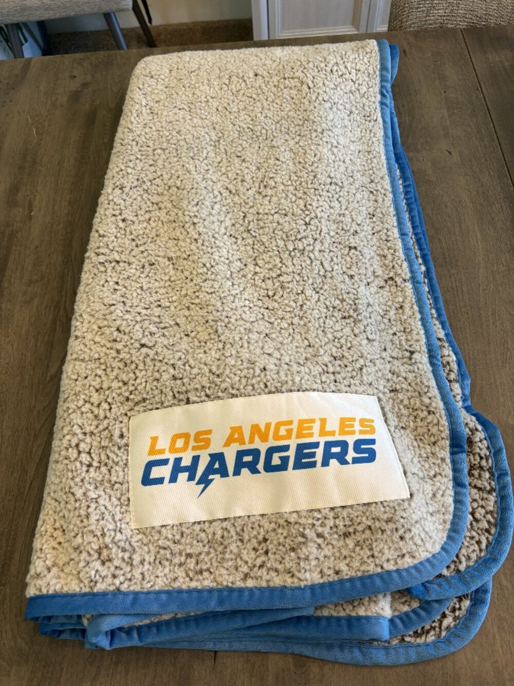 Los Angeles Charges Fleece Blanket by LogoBrands - 50x60" - New w/o tag